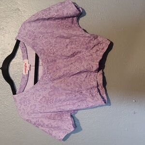 Energie Lavender Floral Crop Top